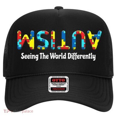 Autism Seeing The World Differently Upside Autism Awareness Hat