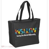 Autism Seeing The World Differently Upside Autism Awareness Tote Bag thumb 2