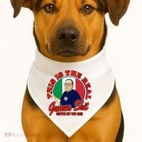 Al Santillo This Is The Real Guinea Shit Give It To Me USA-Made Doggie Bandana thumb 1