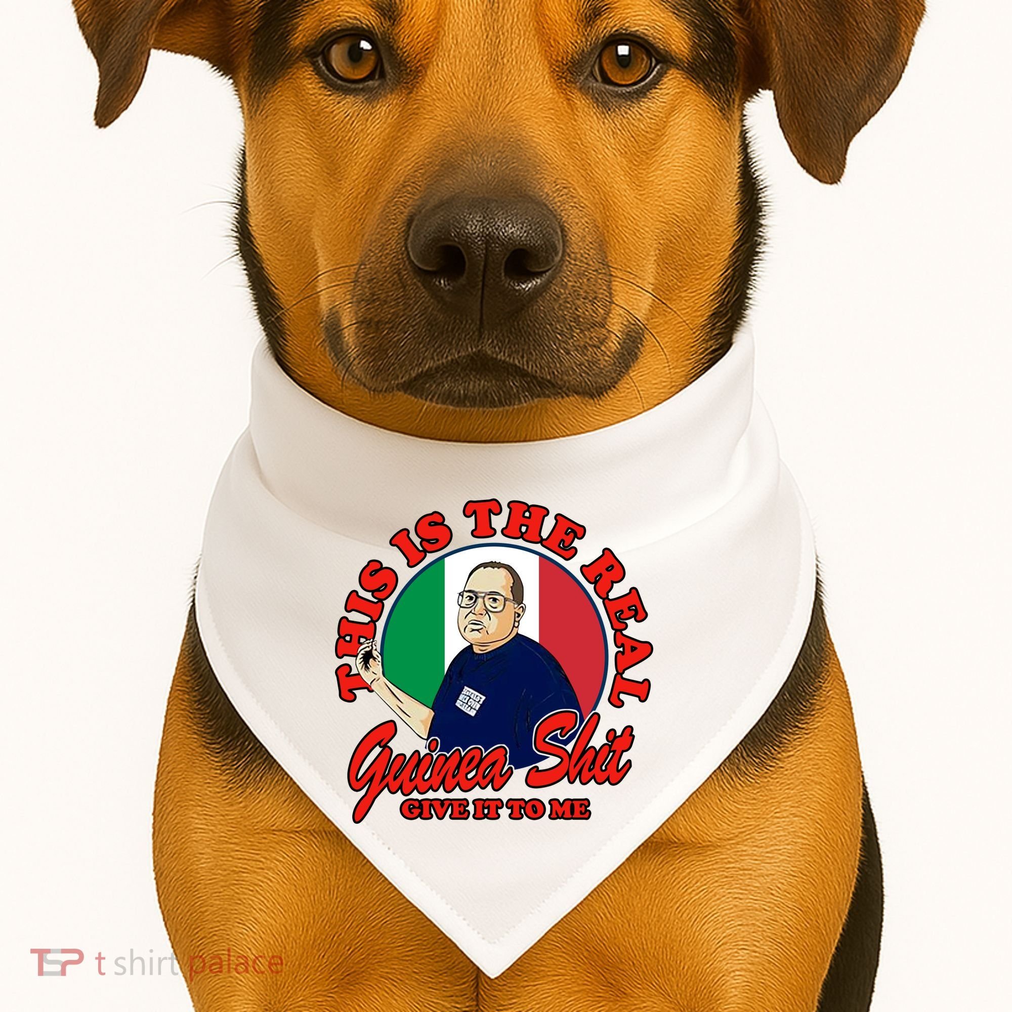 Al Santillo This Is The Real Guinea Shit Give It To Me USA-Made Doggie Bandana