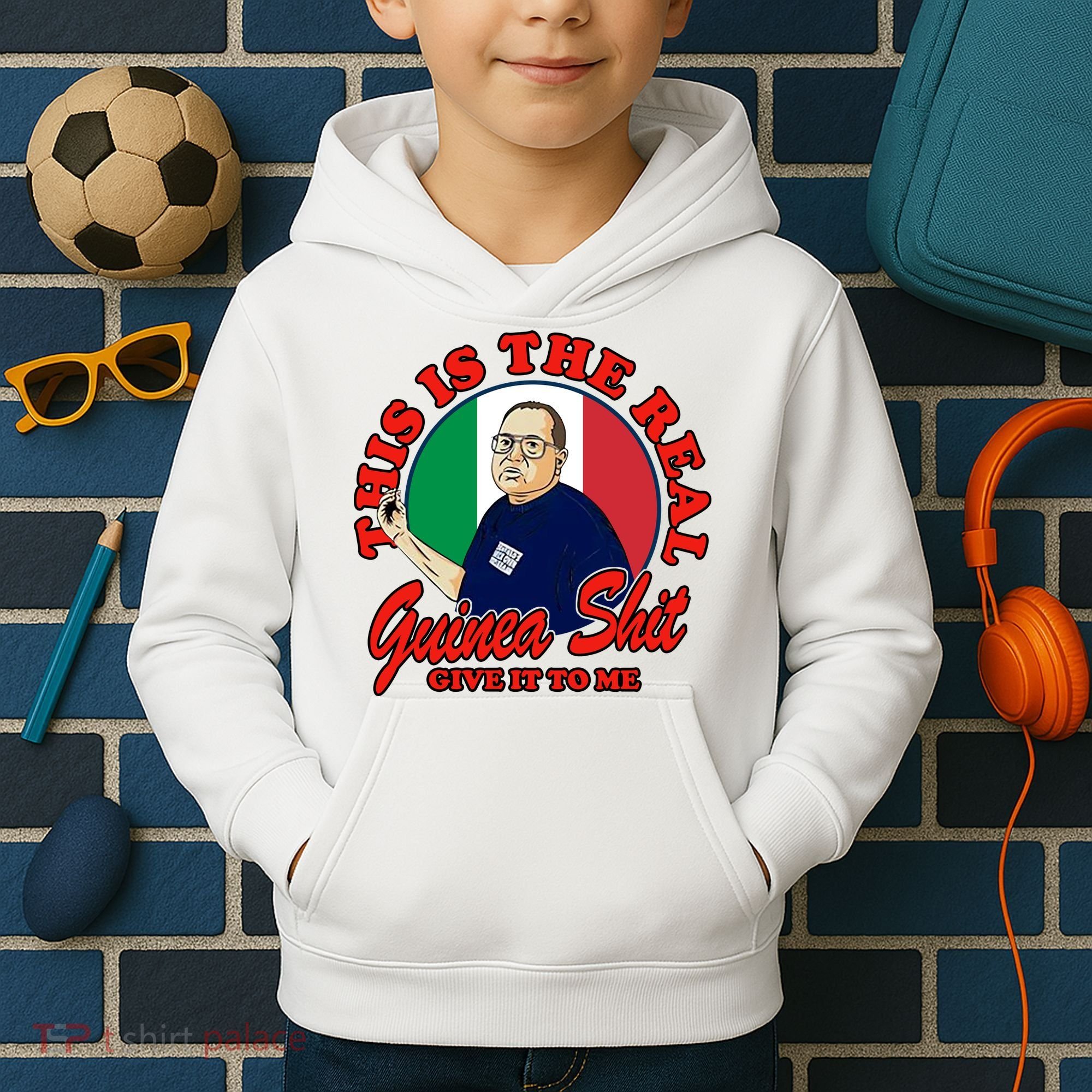 Al Santillo This Is The Real Guinea Shit Give It To Me Kids Hoodie