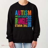 Autism Seeing The World From A Different Angle Autism Gift Women's Sweatshirt thumb 0