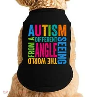 Autism Seeing The World From A Different Angle Autism Gift Doggie Tank thumb 0