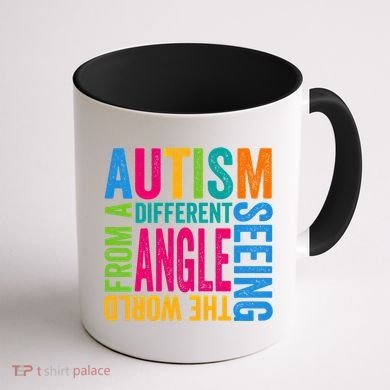 Autism Seeing The World From A Different Angle Autism Gift Coffee Mug back