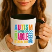 Autism Seeing The World From A Different Angle Autism Gift Coffee Mug thumb 3