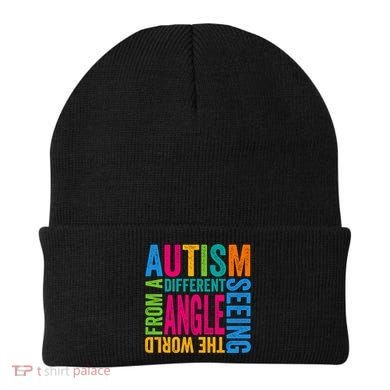 Autism Seeing The World From A Different Angle Autism Gift Beanie