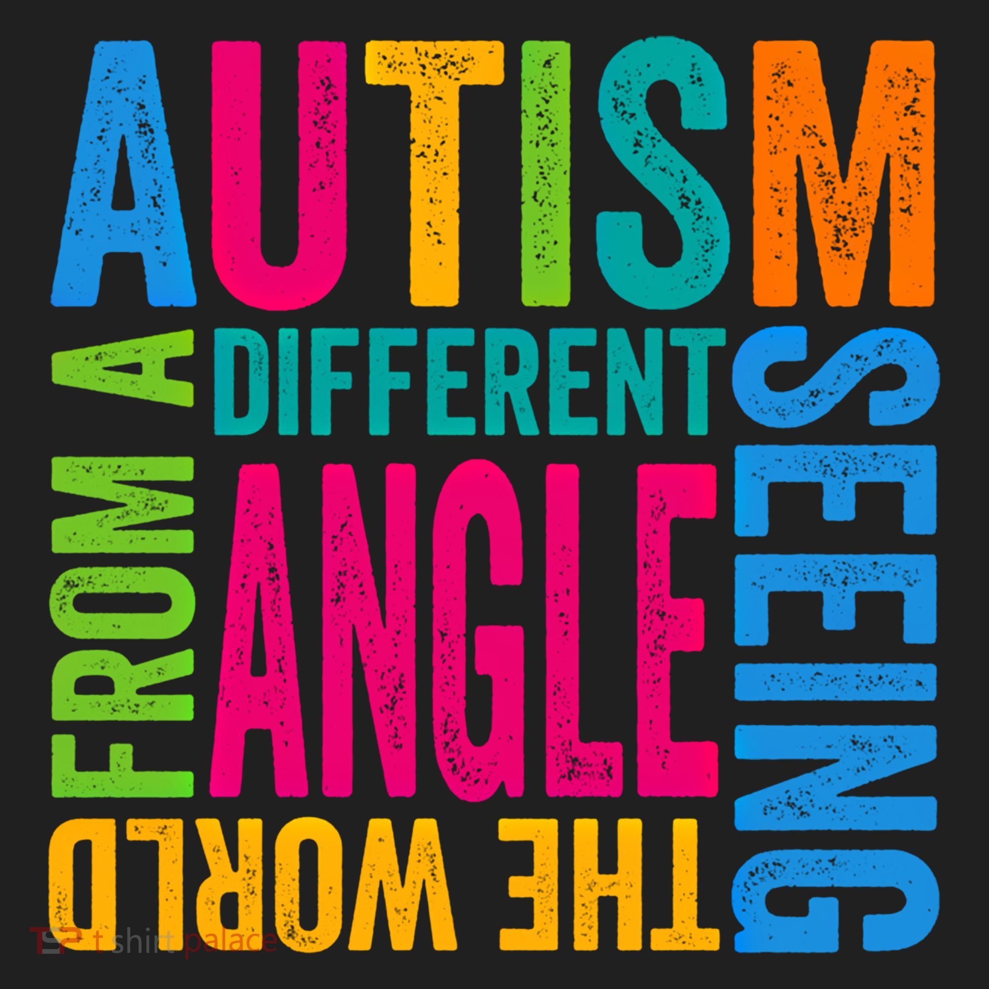 Autism Seeing The World From A Different Angle Autism Gift Golf Towel