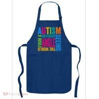 Autism Seeing The World From A Different Angle Autism Gift Apron thumb 0