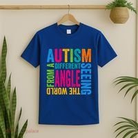 Autism Seeing The World From A Different Angle Autism Gift T-Shirt thumb 2