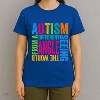 Autism Seeing The World From A Different Angle Autism Gift T-Shirt thumb 4