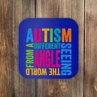 Autism Seeing The World From A Different Angle Autism Gift Coaster thumb 0