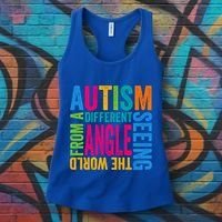 Autism Seeing The World From A Different Angle Autism Gift Women's Tank Top thumb 3