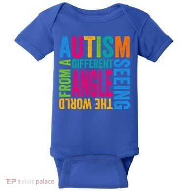 Autism Seeing The World From A Different Angle Autism Gift Baby Bodysuit