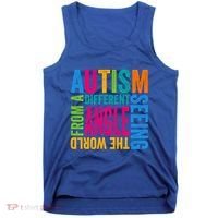 Autism Seeing The World From A Different Angle Autism Gift Tank Top thumb 0