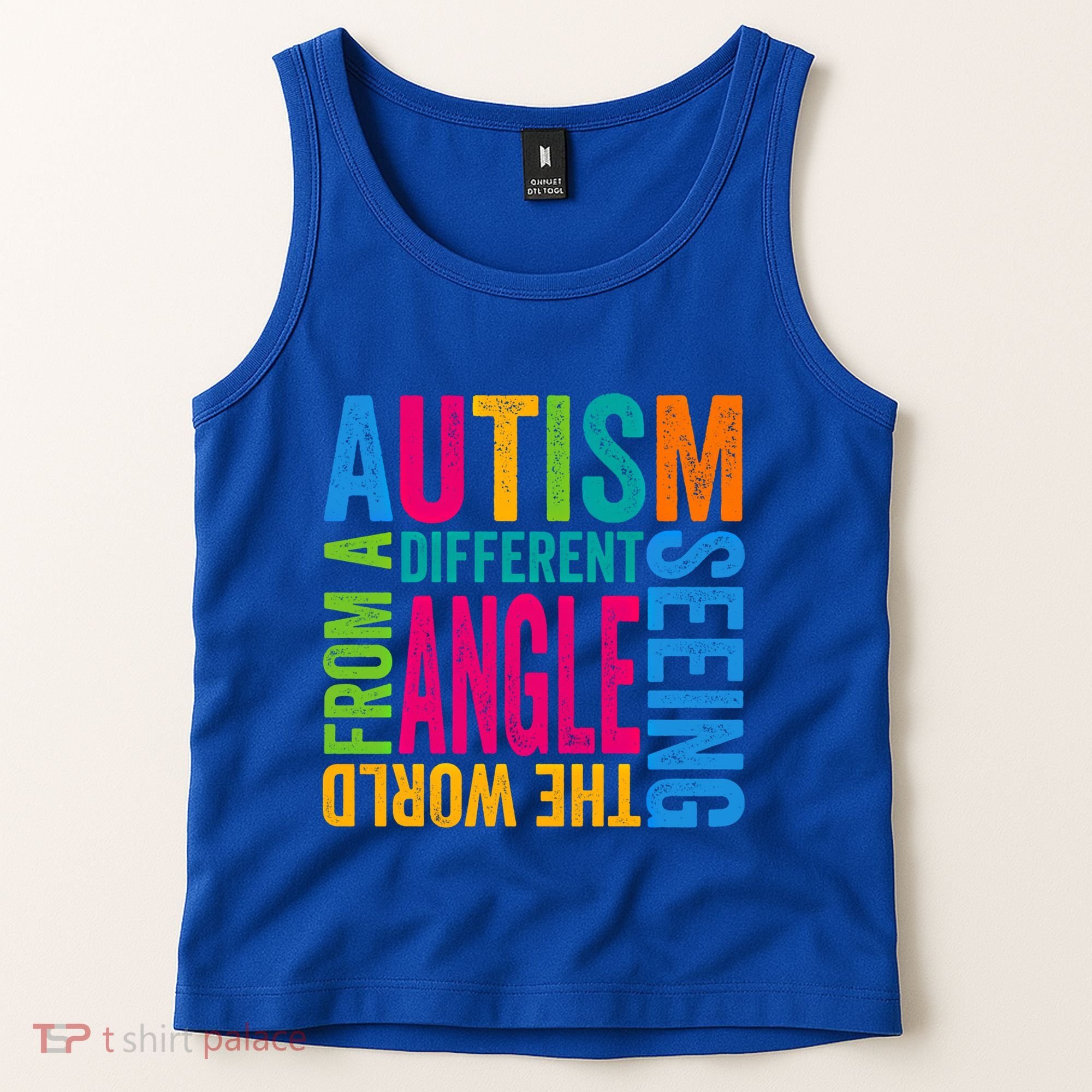 Autism Seeing The World From A Different Angle Autism Gift Tank Top