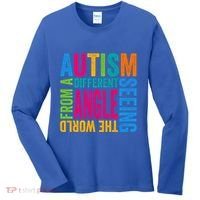 Autism Seeing The World From A Different Angle Autism Gift Women's Long Sleeve Shirt thumb 0