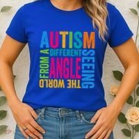 Autism Seeing The World From A Different Angle Autism Gift Women's T-Shirt thumb 2