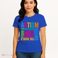 Autism Seeing The World From A Different Angle Autism Gift Women's T-Shirt thumb 4