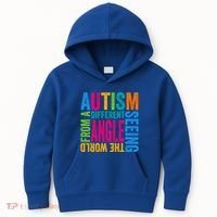 Autism Seeing The World From A Different Angle Autism Gift Kids Hoodie thumb 0