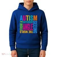Autism Seeing The World From A Different Angle Autism Gift Kids Hoodie thumb 4