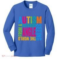 Autism Seeing The World From A Different Angle Autism Gift Kids Long Sleeve Shirt thumb 0