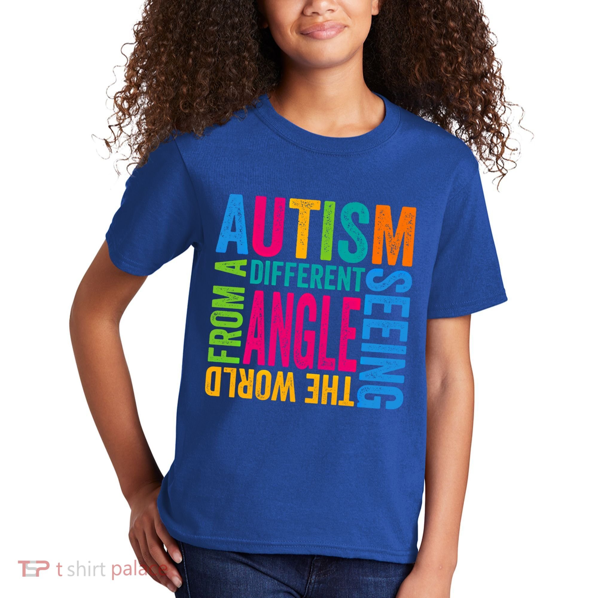 Autism Seeing The World From A Different Angle Autism Gift Kids T-Shirt