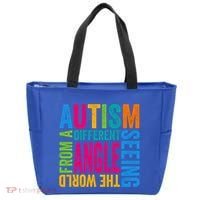 Autism Seeing The World From A Different Angle Autism Gift Tote Bag thumb 0