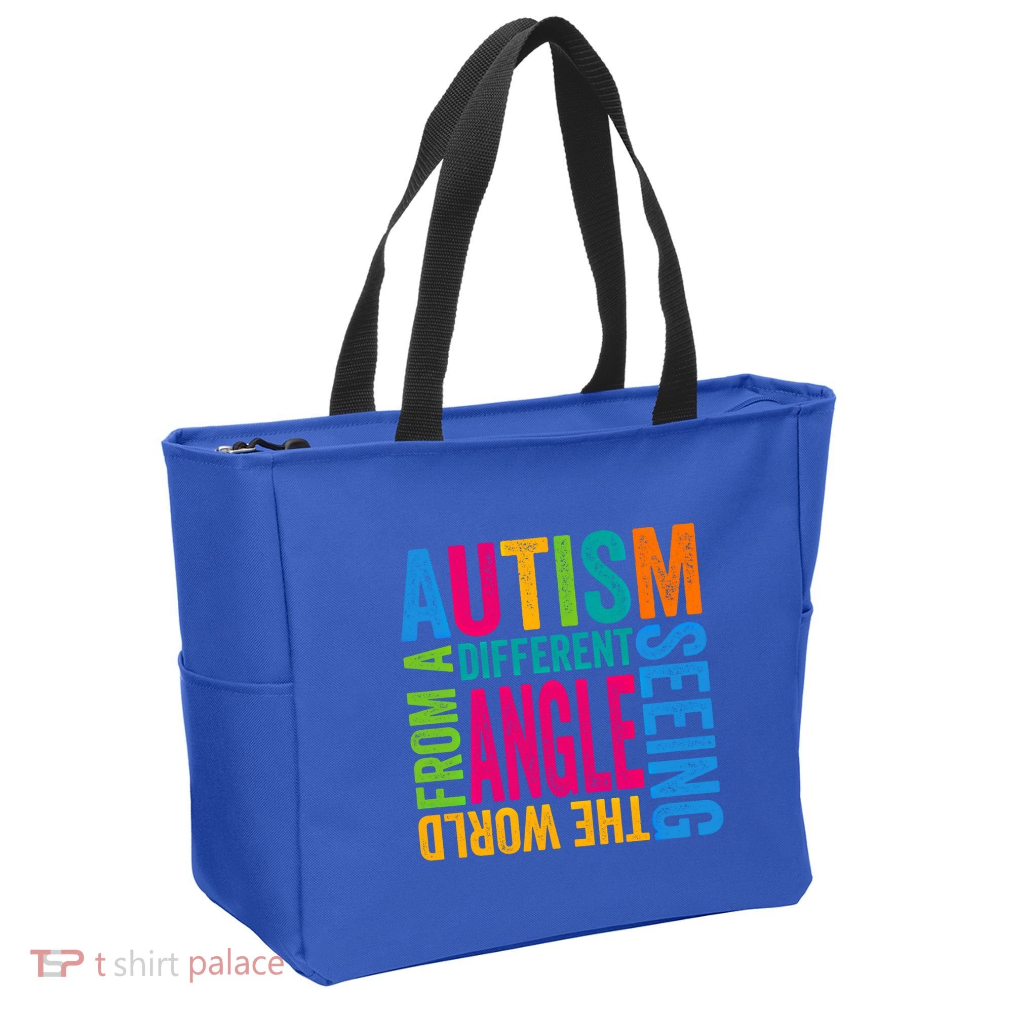 Autism Seeing The World From A Different Angle Autism Gift Tote Bag