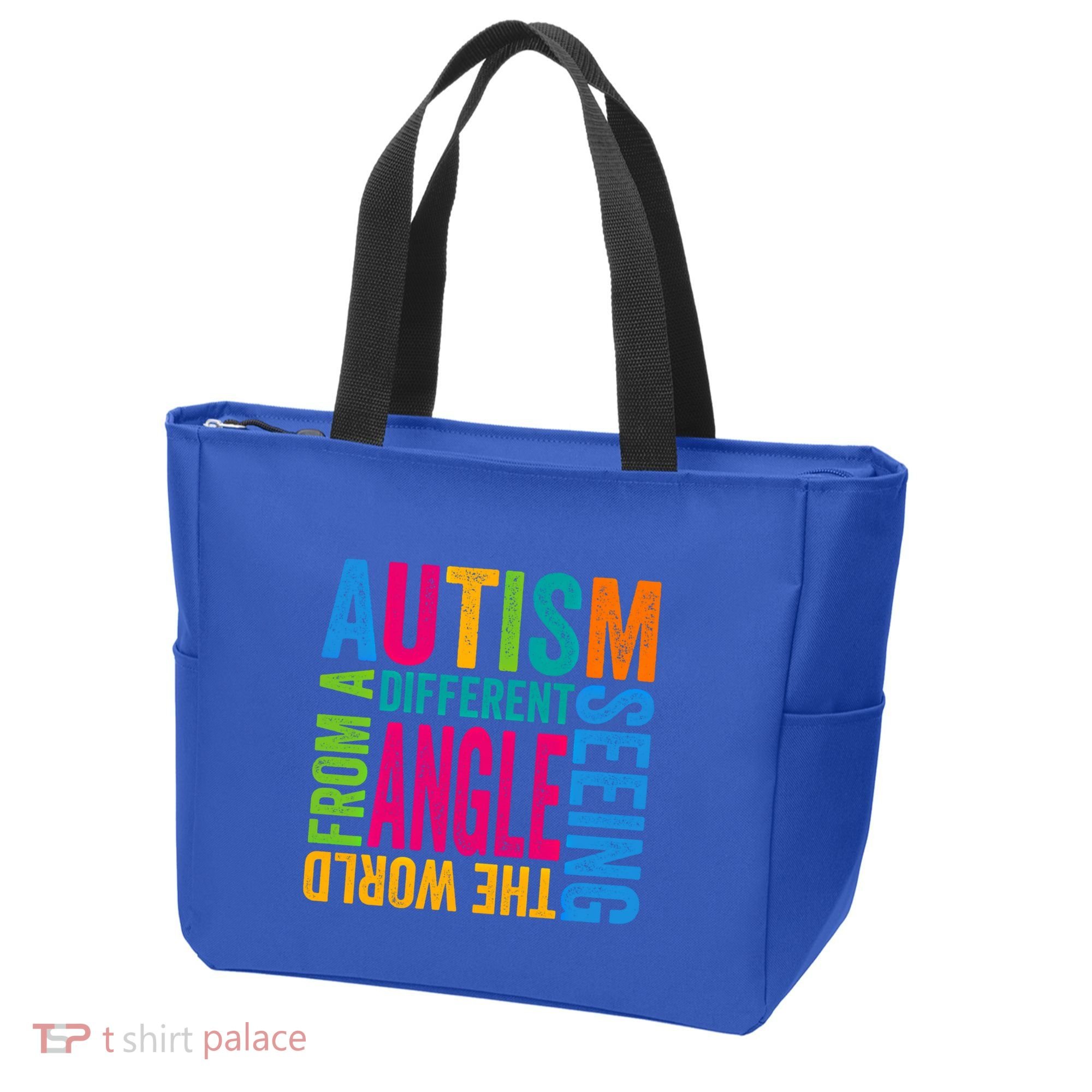 Autism Seeing The World From A Different Angle Autism Gift Tote Bag