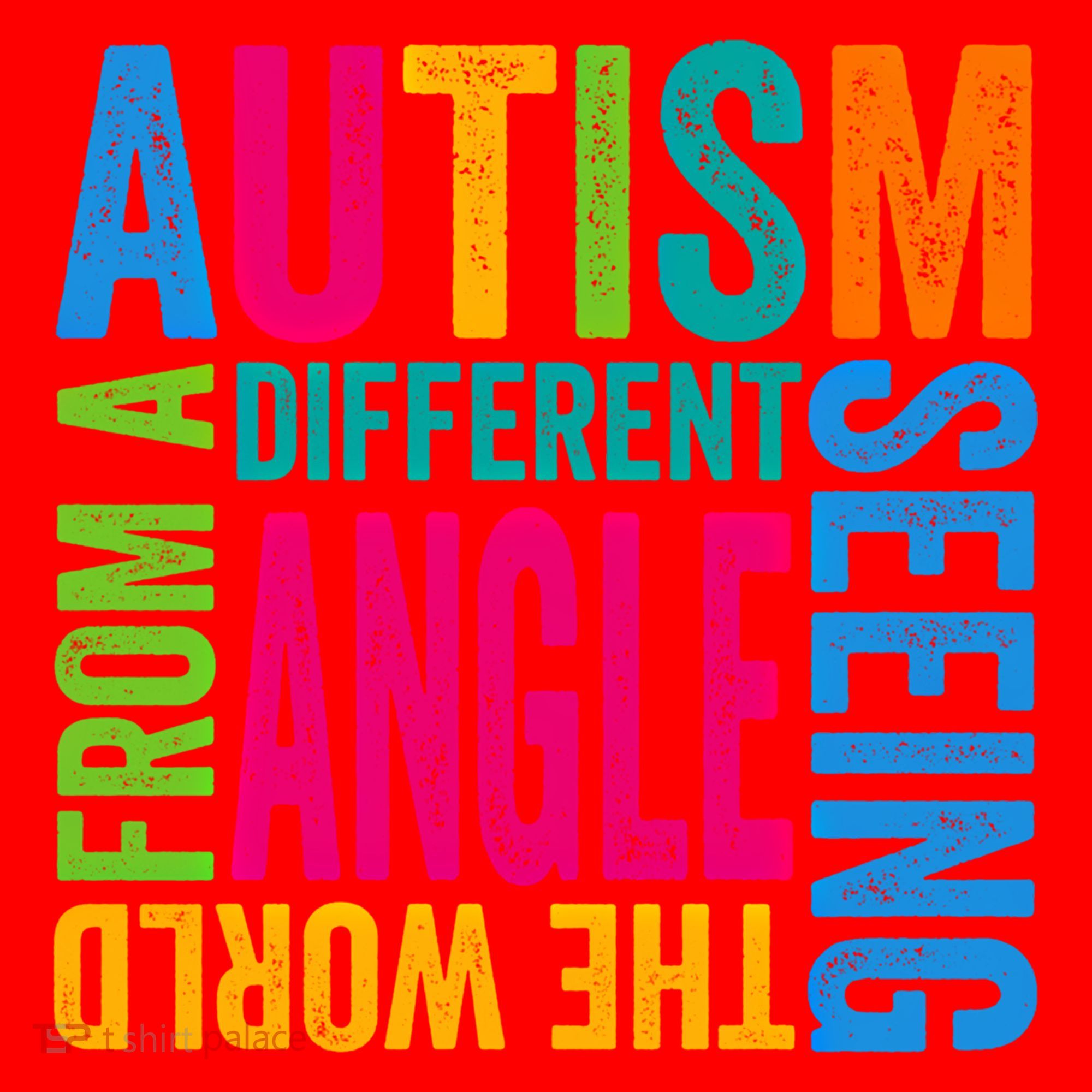 Autism Seeing The World From A Different Angle Autism Gift Santa Hat