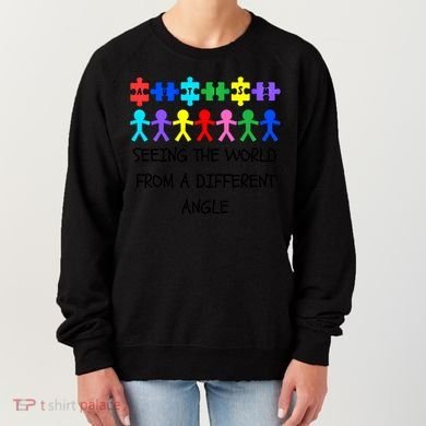 Autism Seeing The World From A Different Angle Awareness2024 Gift Women's Sweatshirt