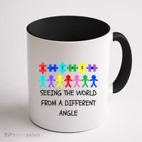 Autism Seeing The World From A Different Angle Awareness2024 Gift Coffee Mug thumb 1