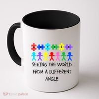 Autism Seeing The World From A Different Angle Awareness2024 Gift Coffee Mug thumb 0