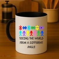 Autism Seeing The World From A Different Angle Awareness2024 Gift Coffee Mug thumb 4