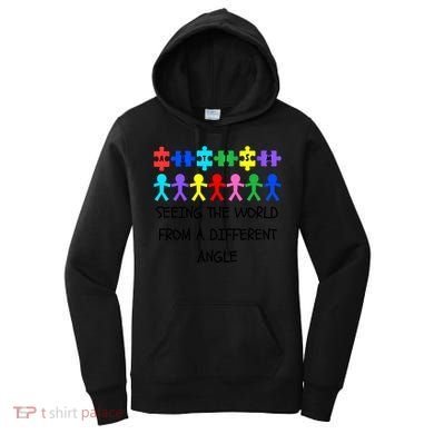 Autism Seeing The World From A Different Angle Awareness2024 Gift Women's Hoodie