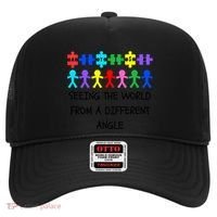 Autism Seeing The World From A Different Angle Awareness2024 Gift Hat thumb 0
