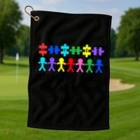 Autism Seeing The World From A Different Angle Awareness2024 Gift Golf Towel thumb 1