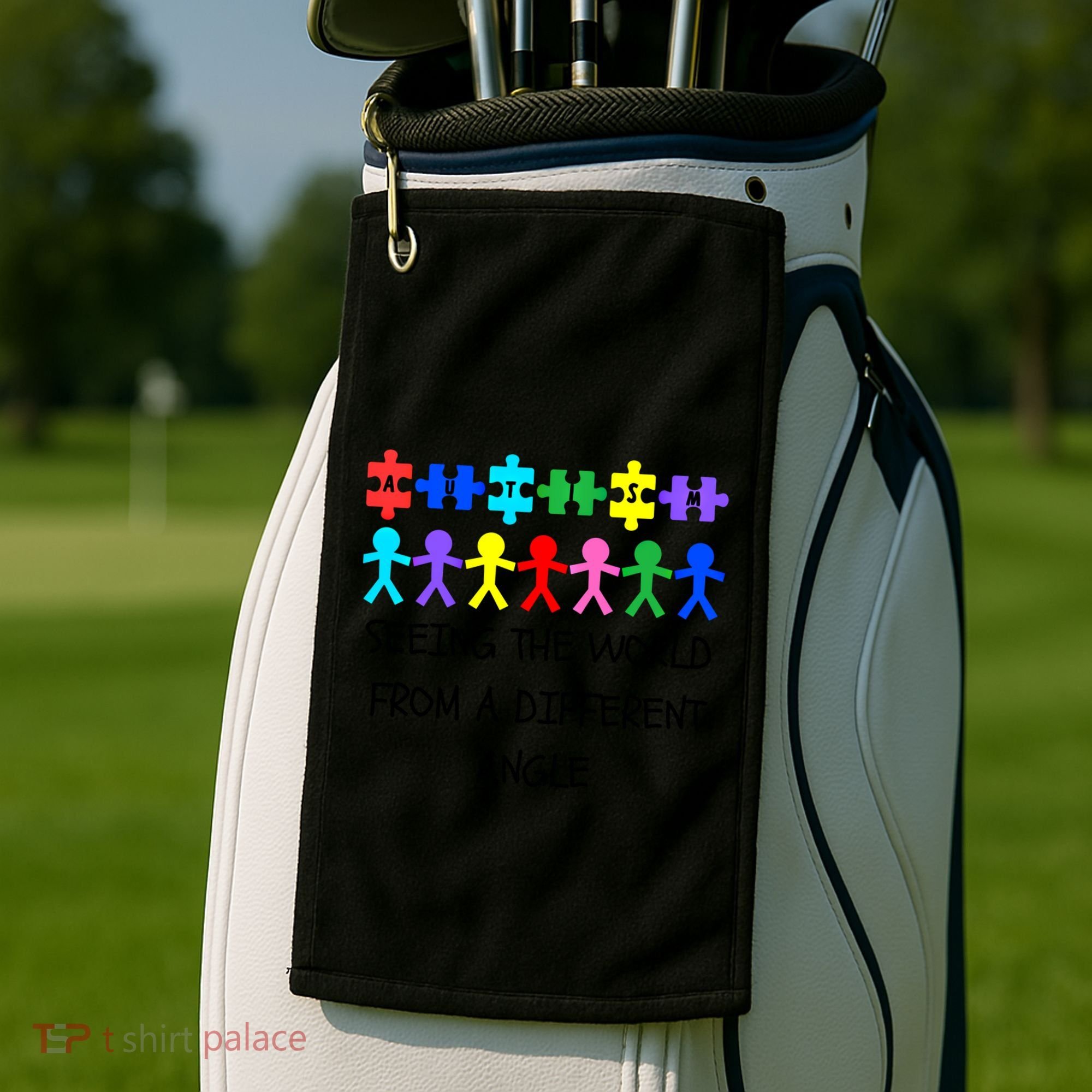 Autism Seeing The World From A Different Angle Awareness2024 Gift Golf Towel