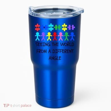 Autism Seeing The World From A Different Angle Awareness2024 Gift Tumbler