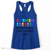 Autism Seeing The World From A Different Angle Awareness2024 Gift Women's Tank Top thumb 0