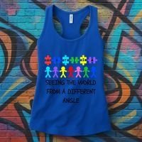 Autism Seeing The World From A Different Angle Awareness2024 Gift Women's Tank Top thumb 3