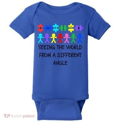 Autism Seeing The World From A Different Angle Awareness2024 Gift Baby Bodysuit
