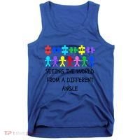 Autism Seeing The World From A Different Angle Awareness2024 Gift Tank Top thumb 0