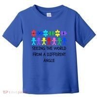 Autism Seeing The World From A Different Angle Awareness2024 Gift Toddler T-Shirt thumb 0