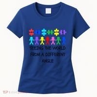 Autism Seeing The World From A Different Angle Awareness2024 Gift Women's T-Shirt thumb 0