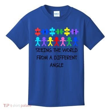 Autism Seeing The World From A Different Angle Awareness2024 Gift Kids T-Shirt