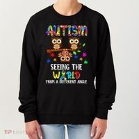 Autism Seeing The World From A Different Angle Gift Women's Sweatshirt thumb 0