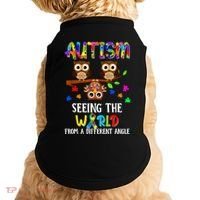 Autism Seeing The World From A Different Angle Gift Doggie Tank thumb 0