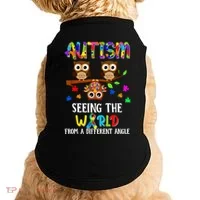 Autism Seeing The World From A Different Angle Gift Doggie Tank thumb 0