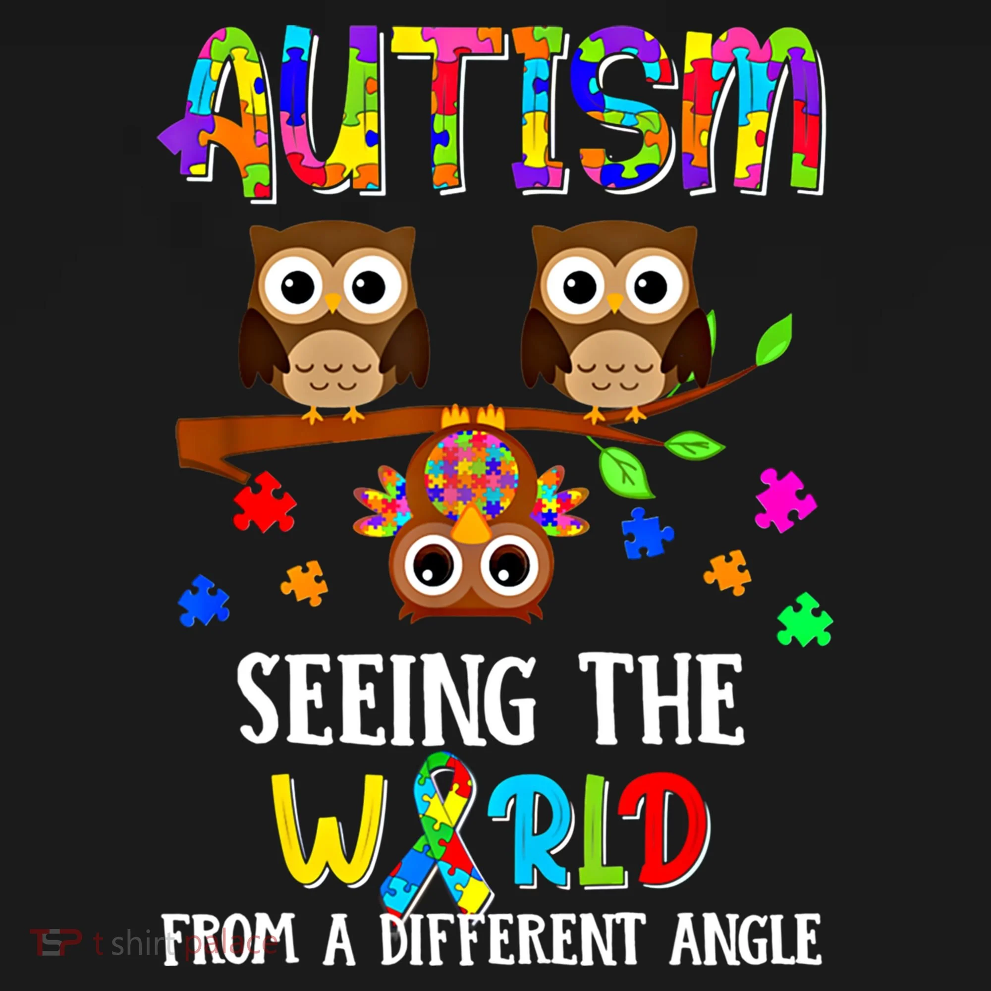 Autism Seeing The World From A Different Angle Gift Doggie Tank